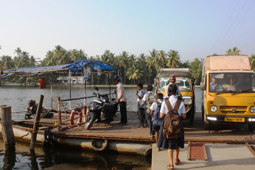 India river boat crossing