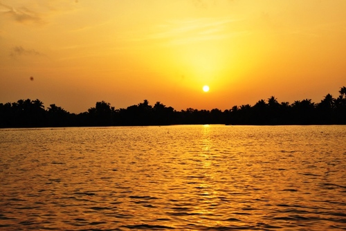 India river sunset
