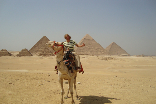 Egypt camel tourist pyramids