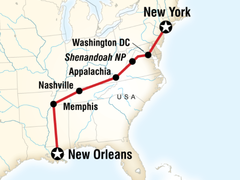 New York City to New Orleans Overland