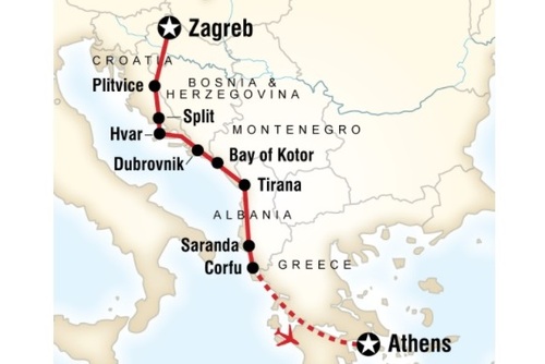 Adriatic Adventure Tour - Zagreb to Athens