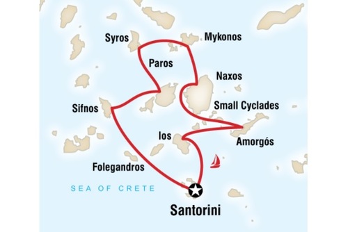 Sailing Greece - Santorini to Santorini