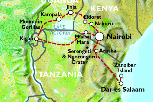 Nairobi to Dar es Salaam (33 Days) Gorillas, Gameparks and Zanzibar