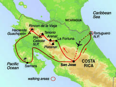 Costa Rica Coast to Coast Cycling Tour