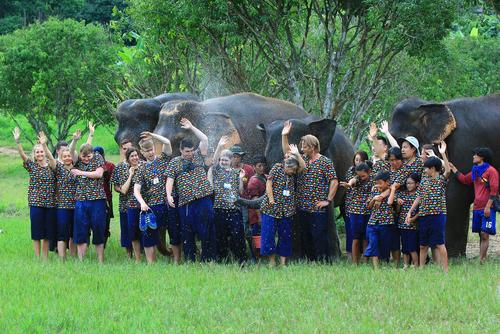 elephant sanctuary volunteers Thailand