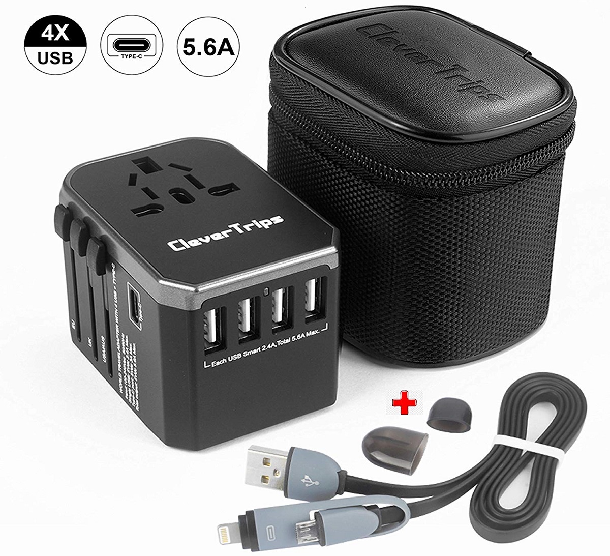 CleverTrips Universal (All-in-One) Plug Adapter