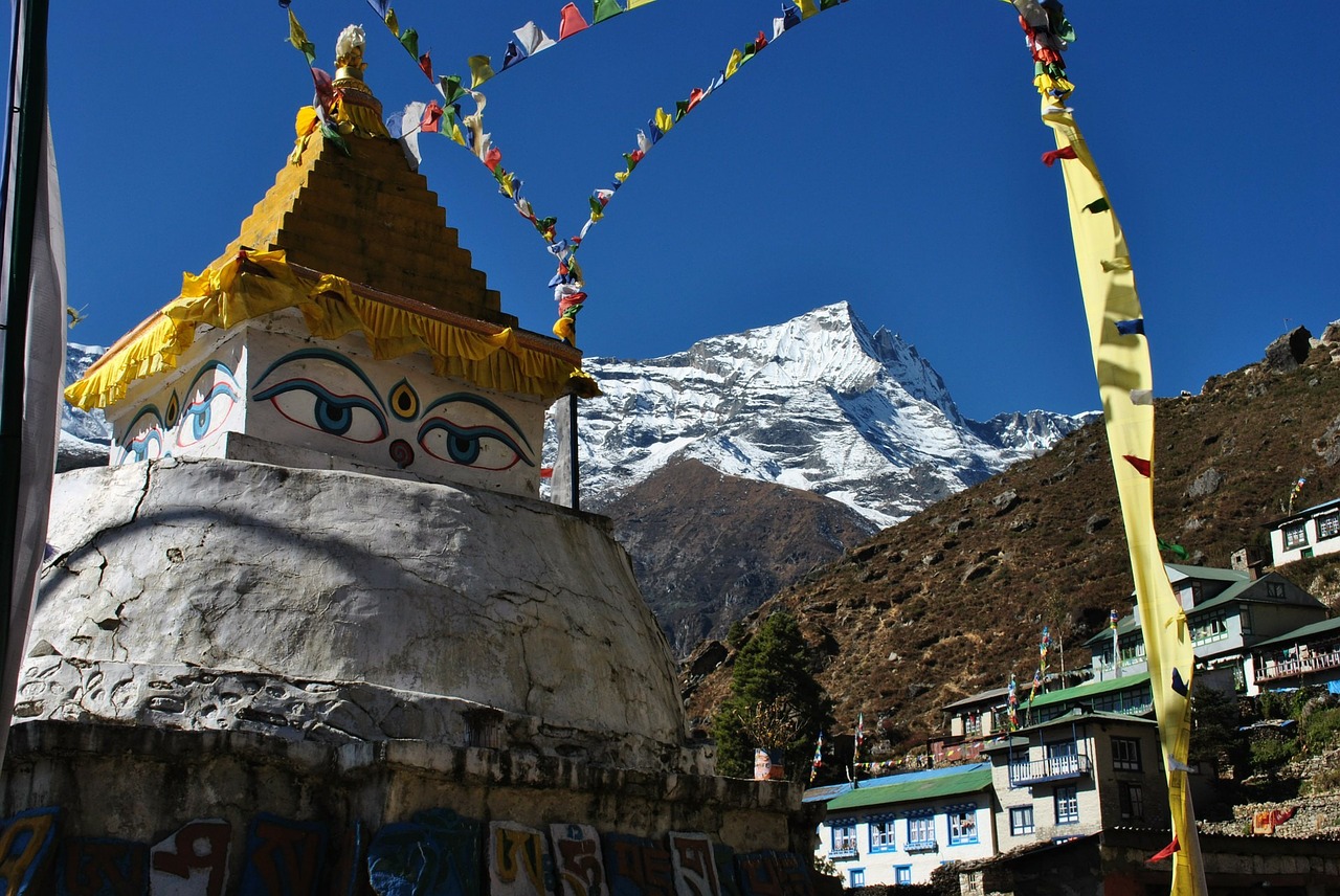 Nepal Buddhist Monastery Mountains  