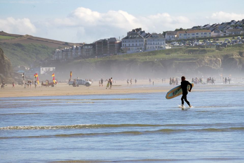 Surfing in Newquay