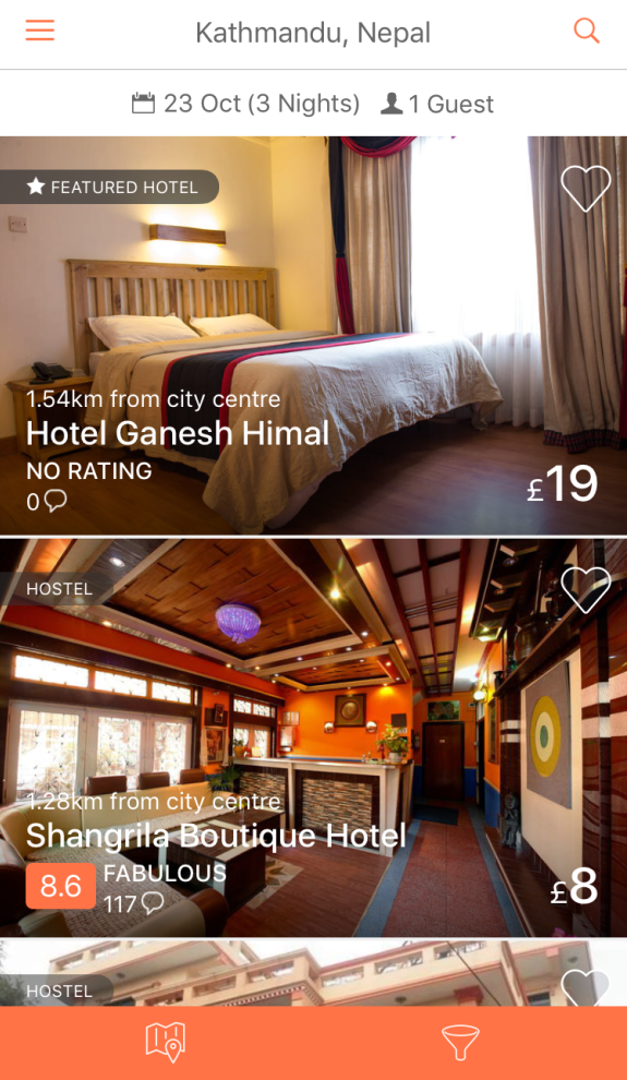 HostelWorld App