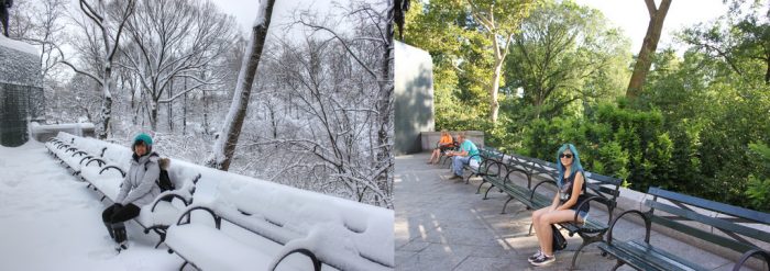 East coast United States winter and summer