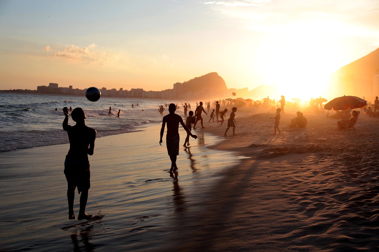 Copacabana beach football