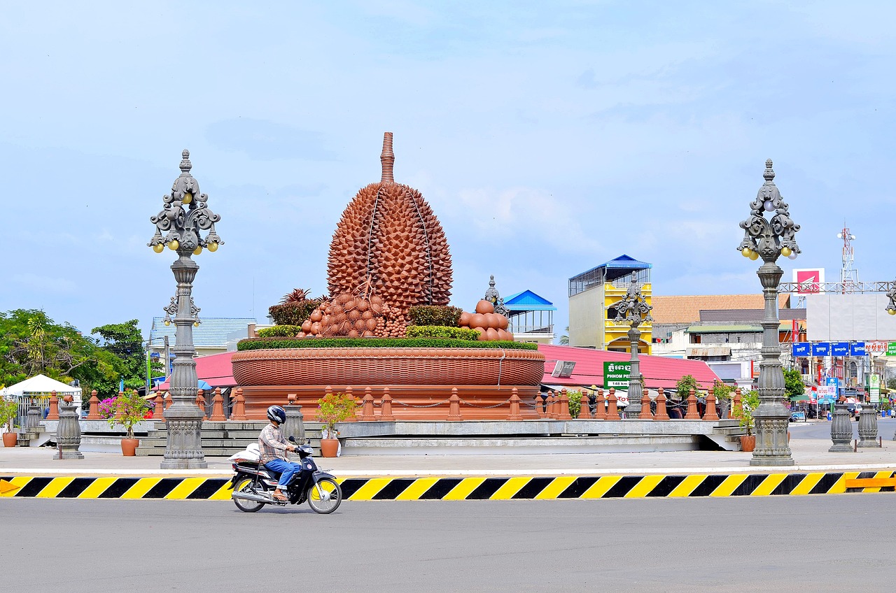Kampot city centre, Cambodia