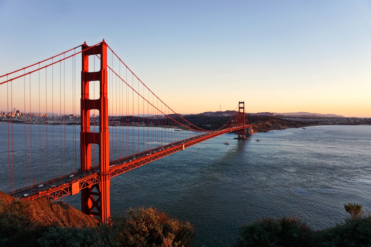 San Francisco sunset golden gate bridge