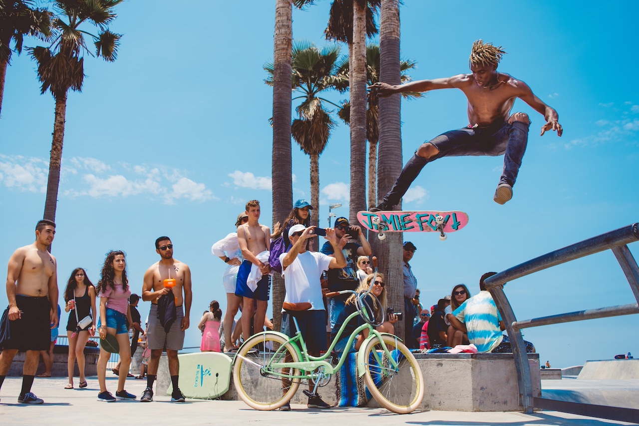 Venice beach skateboarders