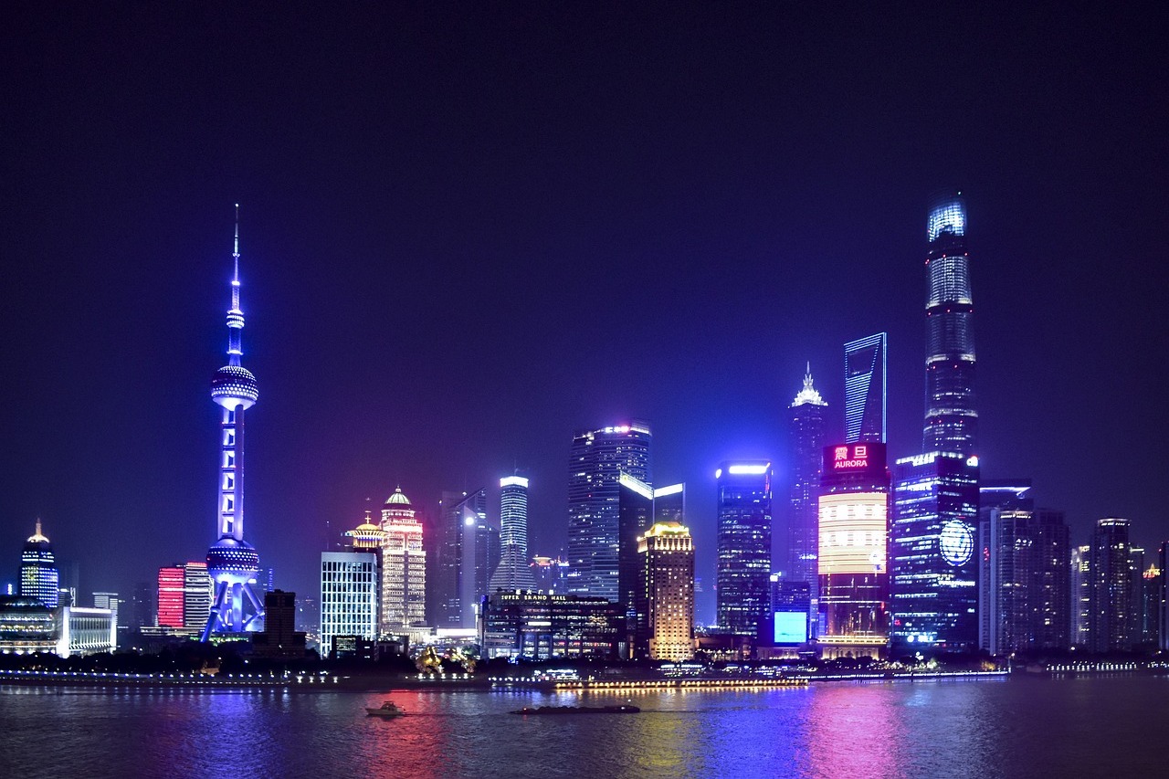Shanghai skyline night