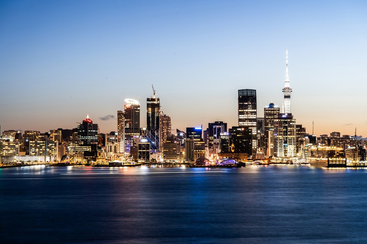 Auckland skyline night